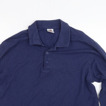Fruit of the Loom Mens Blue    Polo Size L