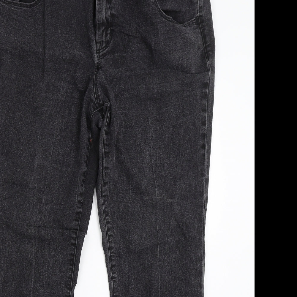 Dorothy Perkins Womens Black  Denim Bootcut Jeans Size 12 L26.5 in