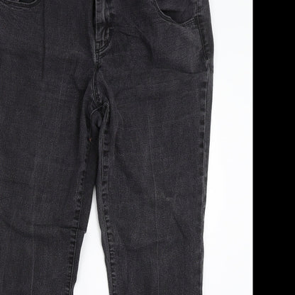 Dorothy Perkins Womens Black  Denim Bootcut Jeans Size 12 L26.5 in