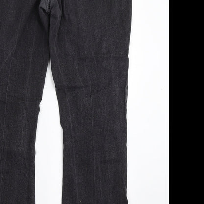 Dorothy Perkins Womens Black  Denim Bootcut Jeans Size 12 L26.5 in
