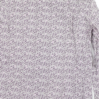 Mens UK Size L BHS White  Button-Up Long Sleeve Casual Shirt