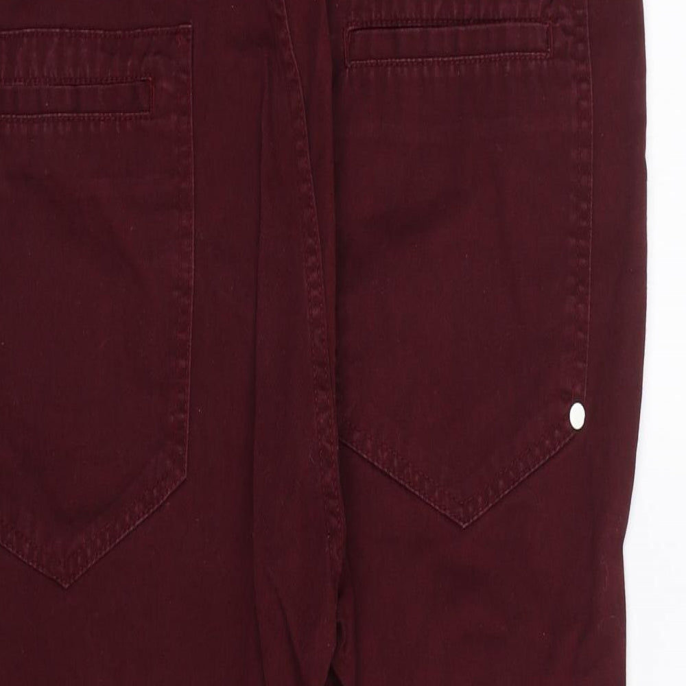 Fabric Womens Red  Denim Cropped Jeans Size 36 L21 in