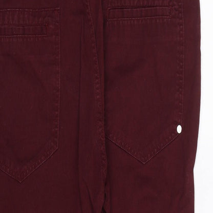 Fabric Womens Red  Denim Cropped Jeans Size 36 L21 in