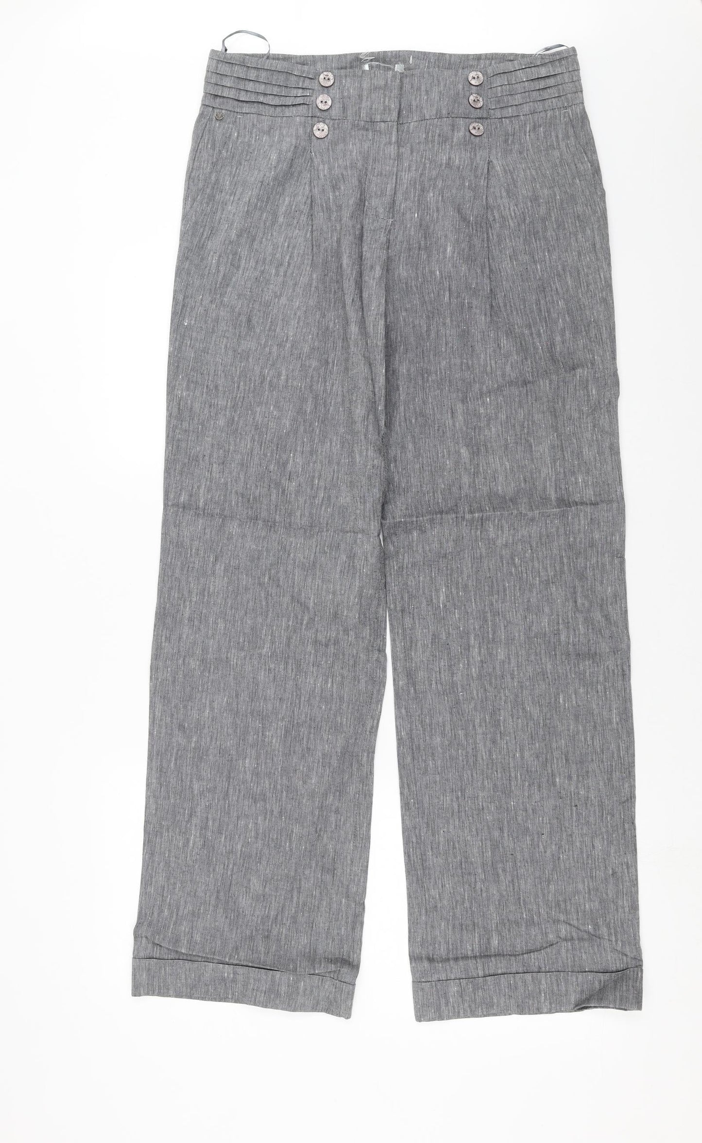 Womens UK Size 33 in Preworn Regular Fit  Grey Trousers