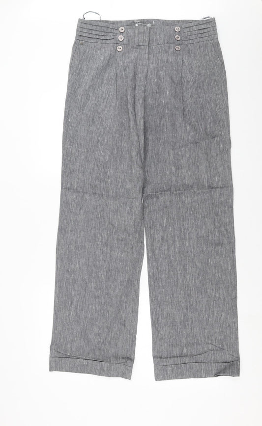 Womens UK Size 33 in Preworn Regular Fit  Grey Trousers