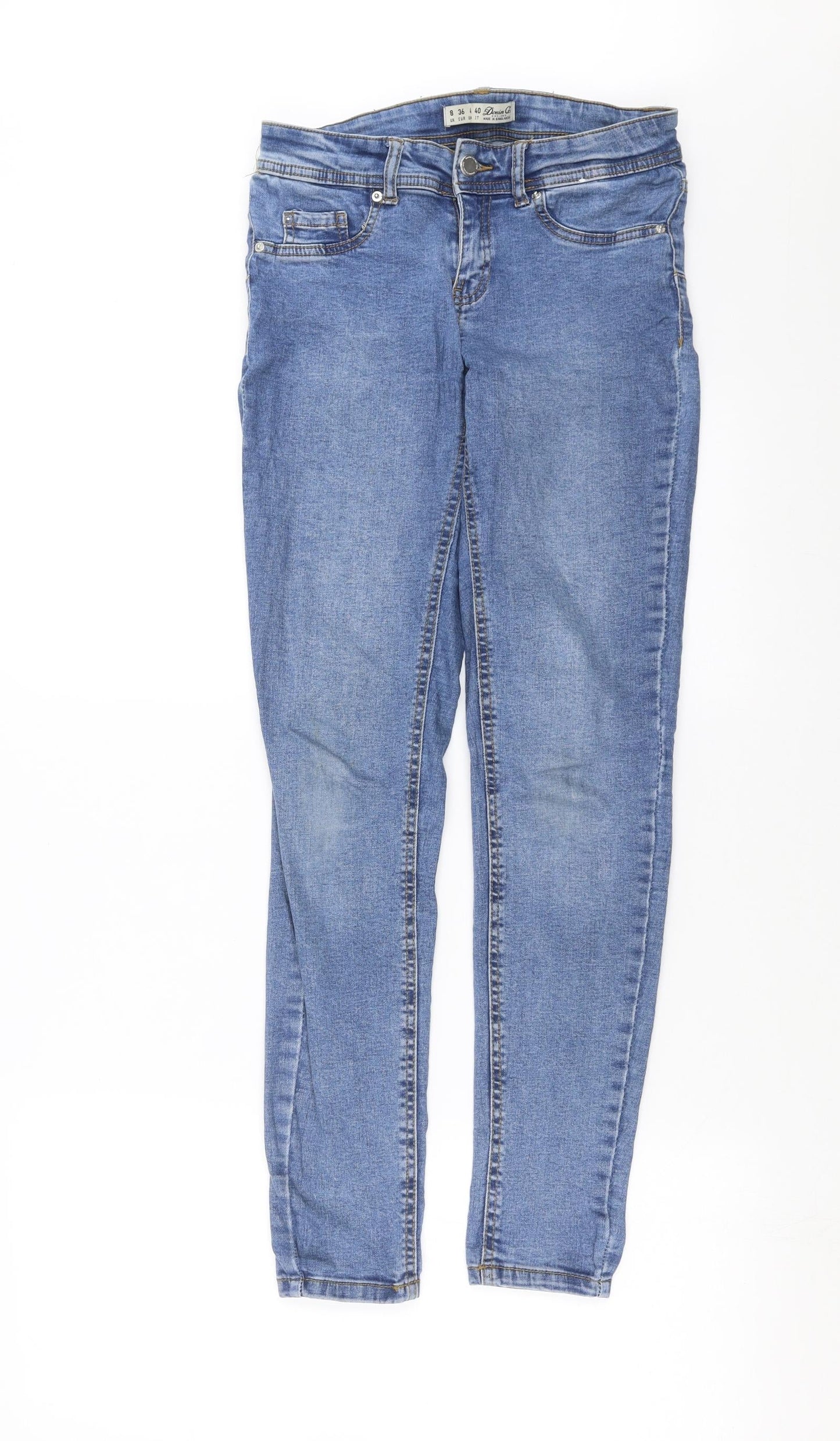 Primark Womens Blue  Denim Skinny Jeans Size 8 L29 in