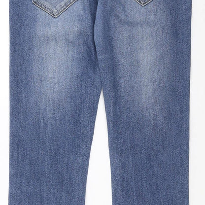 Womens UK Size 30 in Preworn Regular Fit Bootcut Blue Jeans