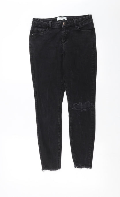 Dorothy Perkins Womens Black  Denim Skinny Jeans Size 8 L26 in
