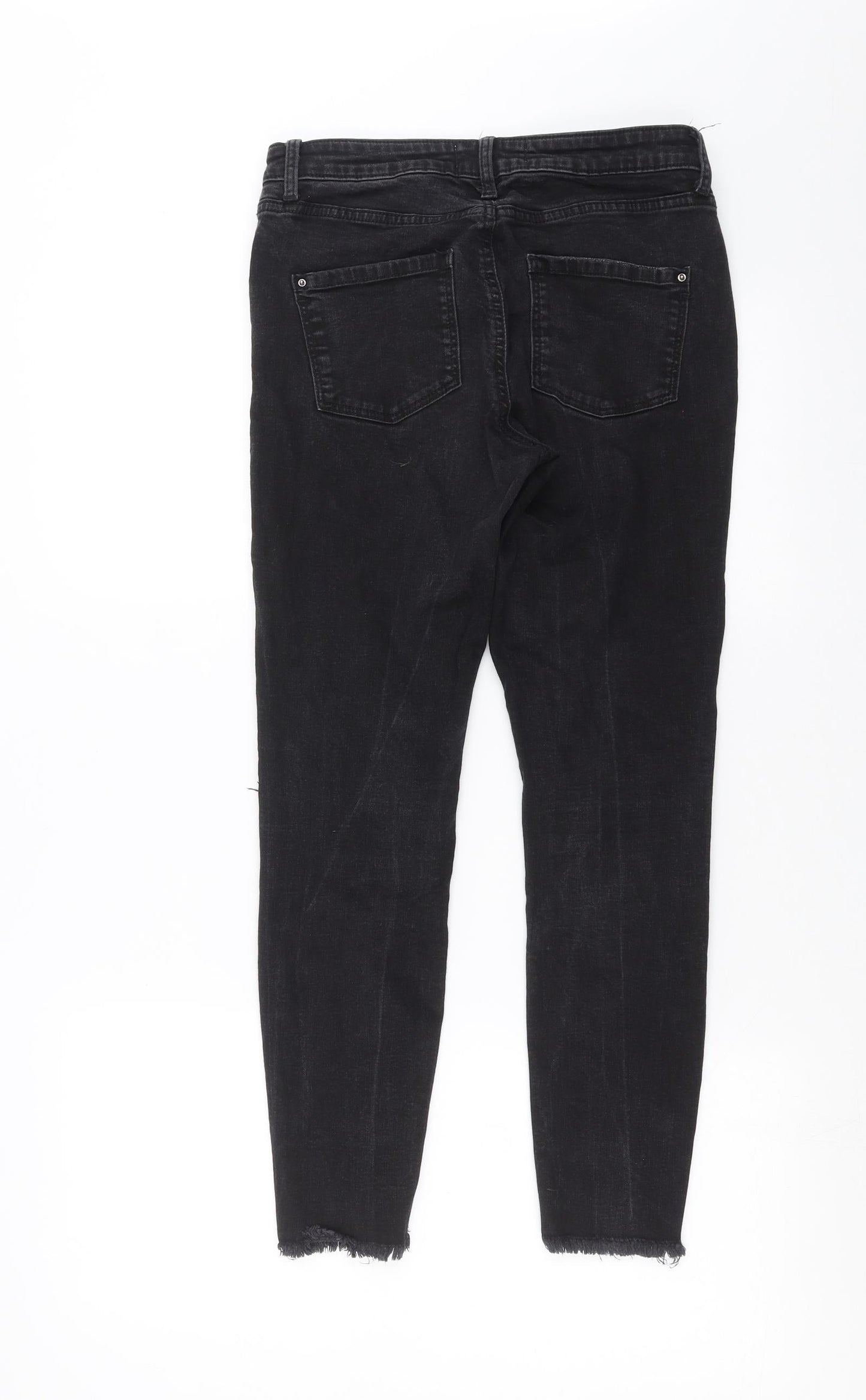 Dorothy Perkins Womens Black  Denim Skinny Jeans Size 8 L26 in