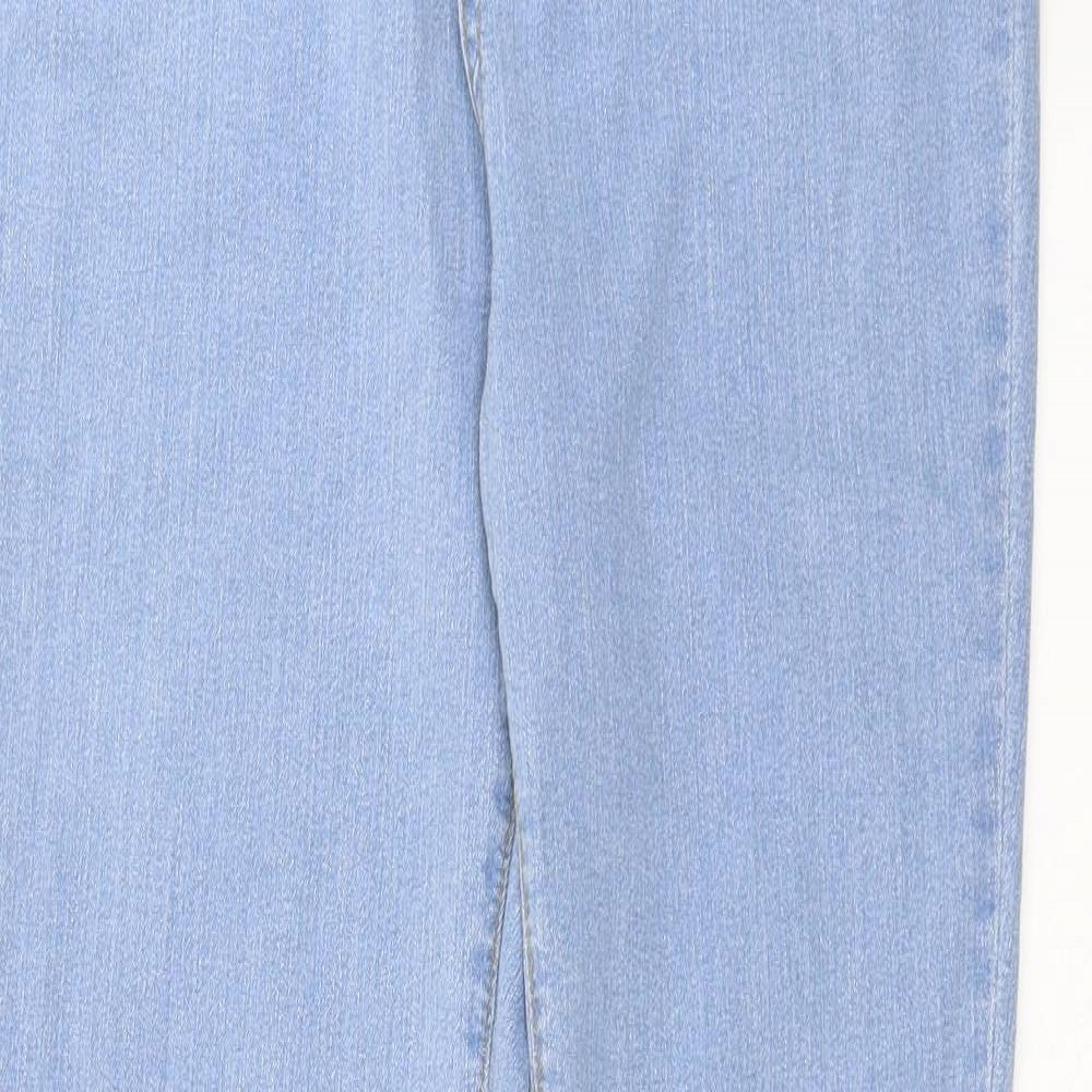 PRETTYLITTLETHING Womens Blue  Denim Skinny Jeans Size 12 L28 in