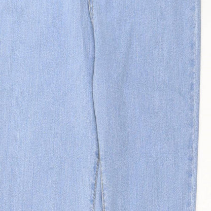 PRETTYLITTLETHING Womens Blue  Denim Skinny Jeans Size 12 L28 in