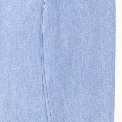 PRETTYLITTLETHING Womens Blue  Denim Skinny Jeans Size 12 L28 in