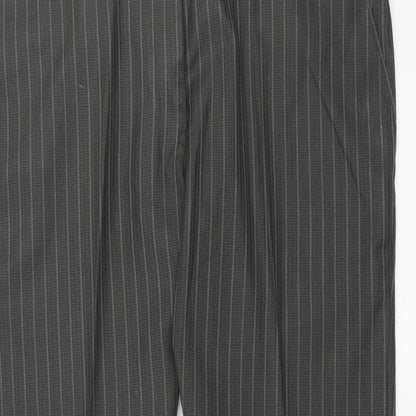 Preworn Mens Green Striped  Trousers  Size 36 in L26 in