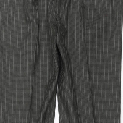 Preworn Mens Green Striped  Trousers  Size 36 in L26 in