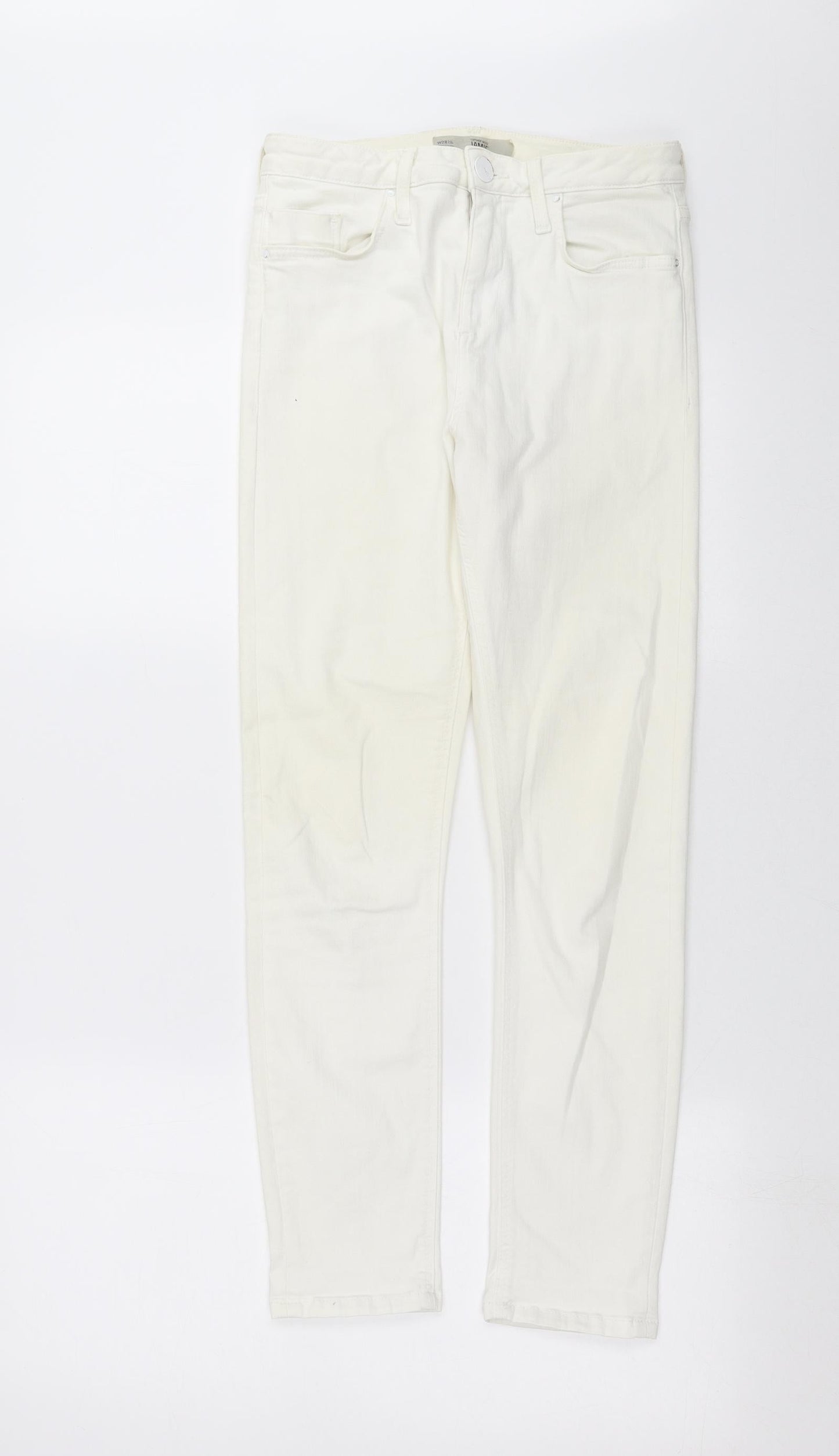 Topshop Womens Ivory  Denim Skinny Jeans Size 26 in L27 in