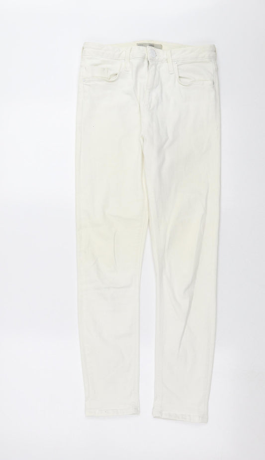 Topshop Womens Ivory  Denim Skinny Jeans Size 26 in L27 in