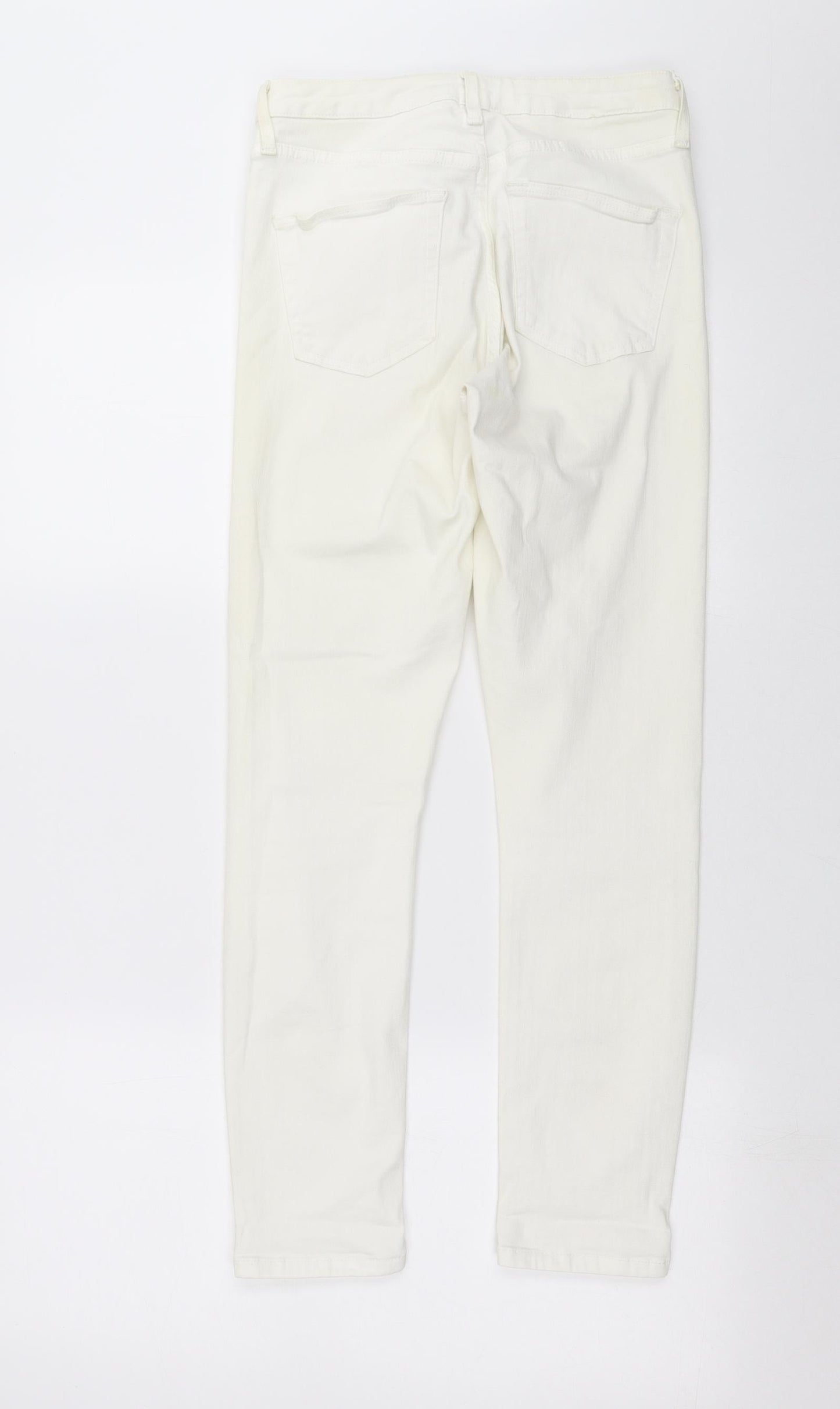 Topshop Womens Ivory  Denim Skinny Jeans Size 26 in L27 in