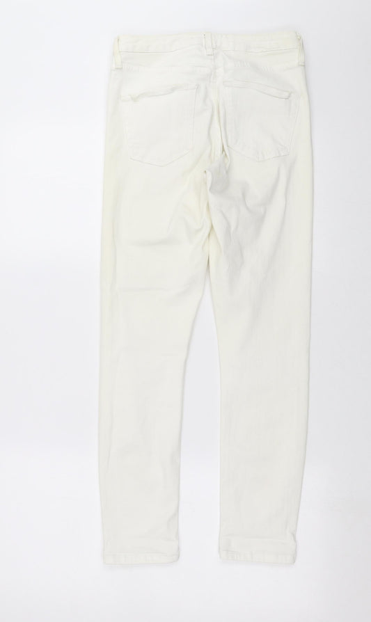 Topshop Womens Ivory  Denim Skinny Jeans Size 26 in L27 in