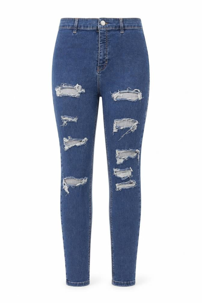 Womens UK Size 26 in Topshop Extra-Slim Fit Skinny Blue Jeans