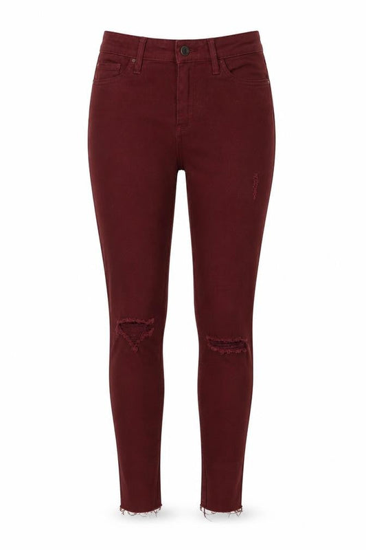 Womens UK Size 10 F&F Extra-Slim Fit Skinny Red Jeans