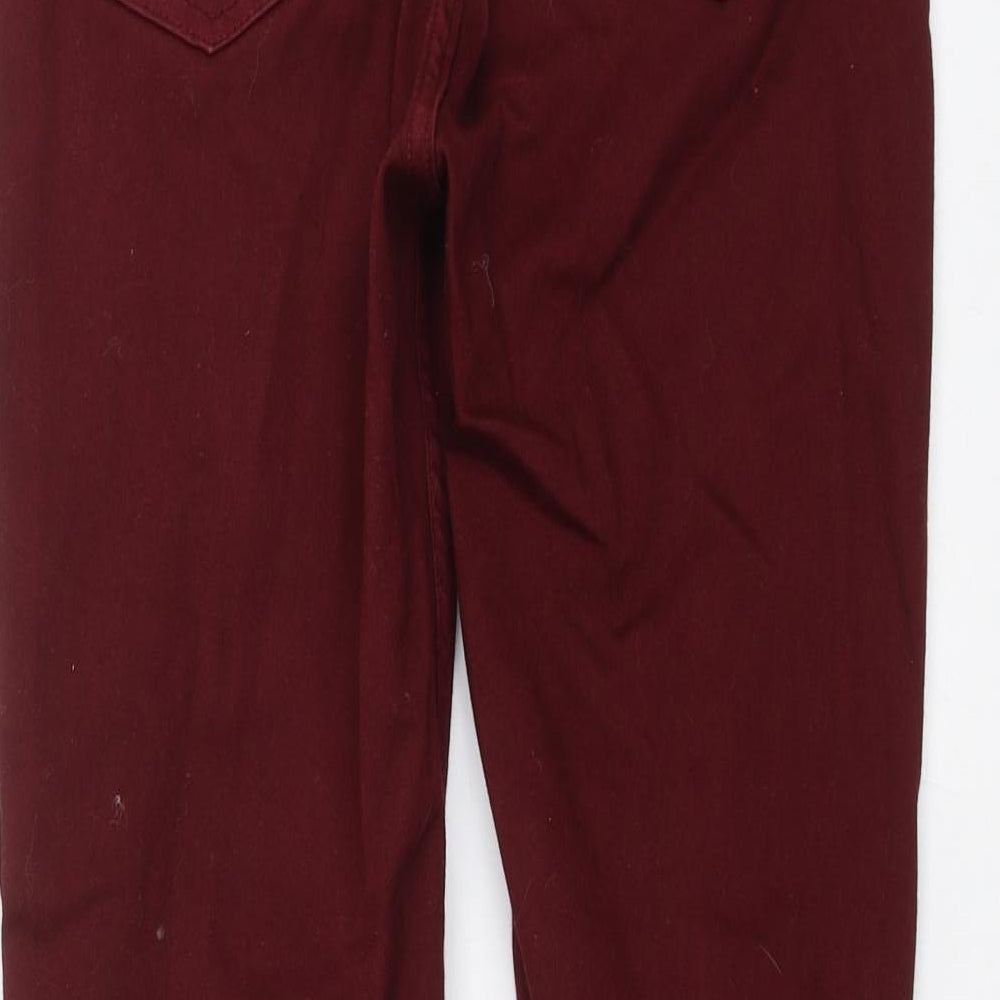 F&F Womens Red  Denim Skinny Jeans Size 10 L27 in - Distressed