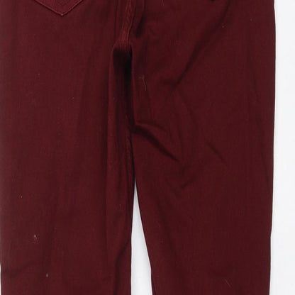 F&F Womens Red  Denim Skinny Jeans Size 10 L27 in - Distressed