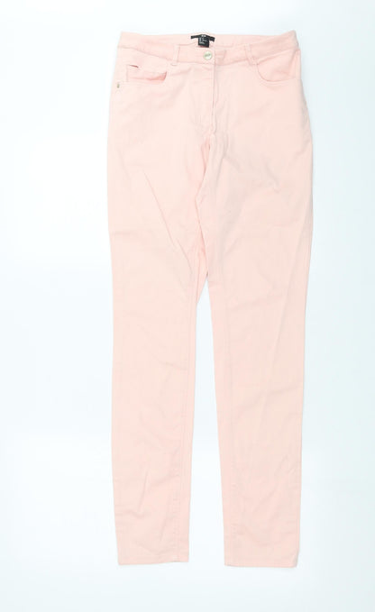 Womens UK Size 8 H&M Extra-Slim Fit Skinny Pink Jeans