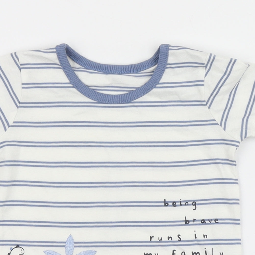 George Boys Multicoloured Striped  Basic T-Shirt Size 6-9 Months