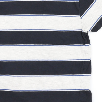 Primark Boys Ivory Striped  Basic T-Shirt Size 5-6 Years