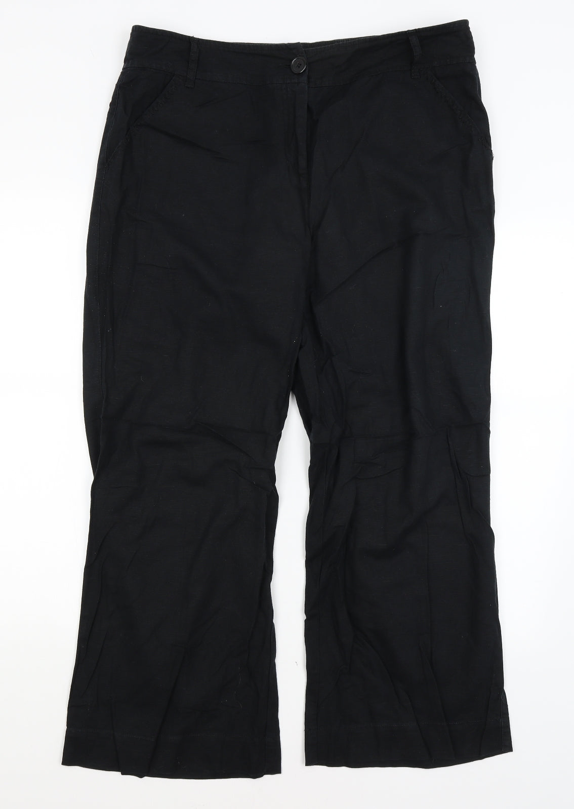 George Womens Black   Trousers  Size 16 L27 in