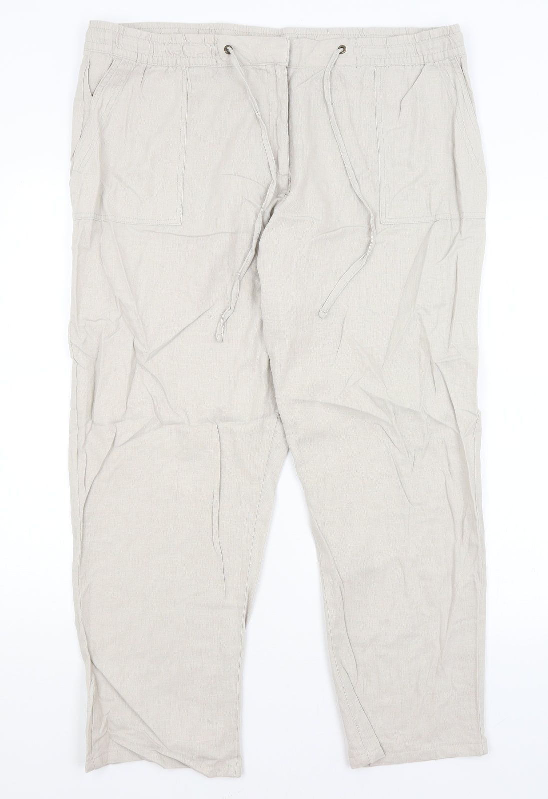 Bonmarche Womens Beige   Trousers  Size 20 L27.5 in