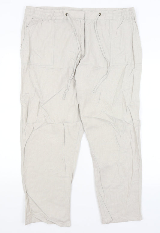 Bonmarche Womens Beige   Trousers  Size 20 L27.5 in