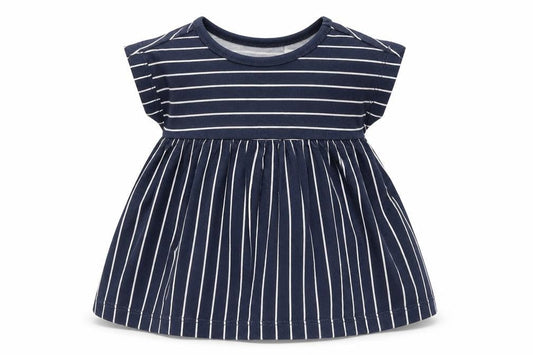 H&M Girls Blue Striped  A-Line  Size 0-3 Months