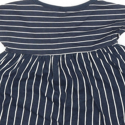 H&M Girls Blue Striped  A-Line  Size 0-3 Months