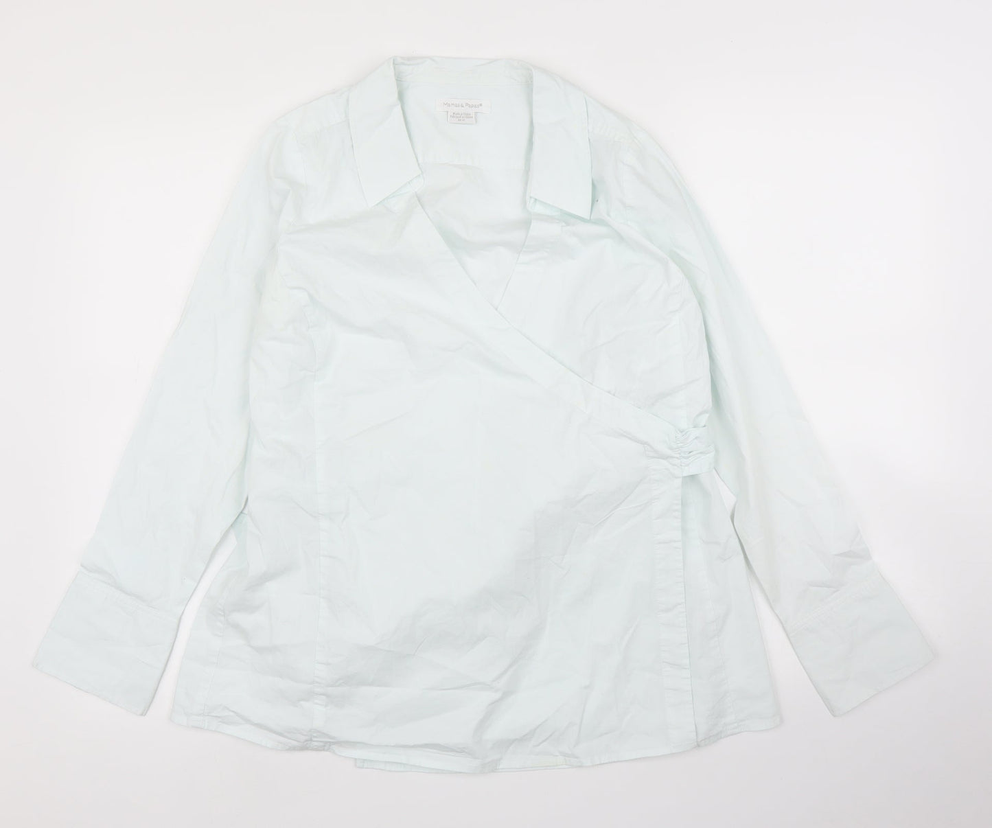 Womens UK Size 12 mamas & papas Green Wrap Blouse