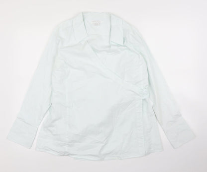 Womens UK Size 12 mamas & papas Green Wrap Blouse