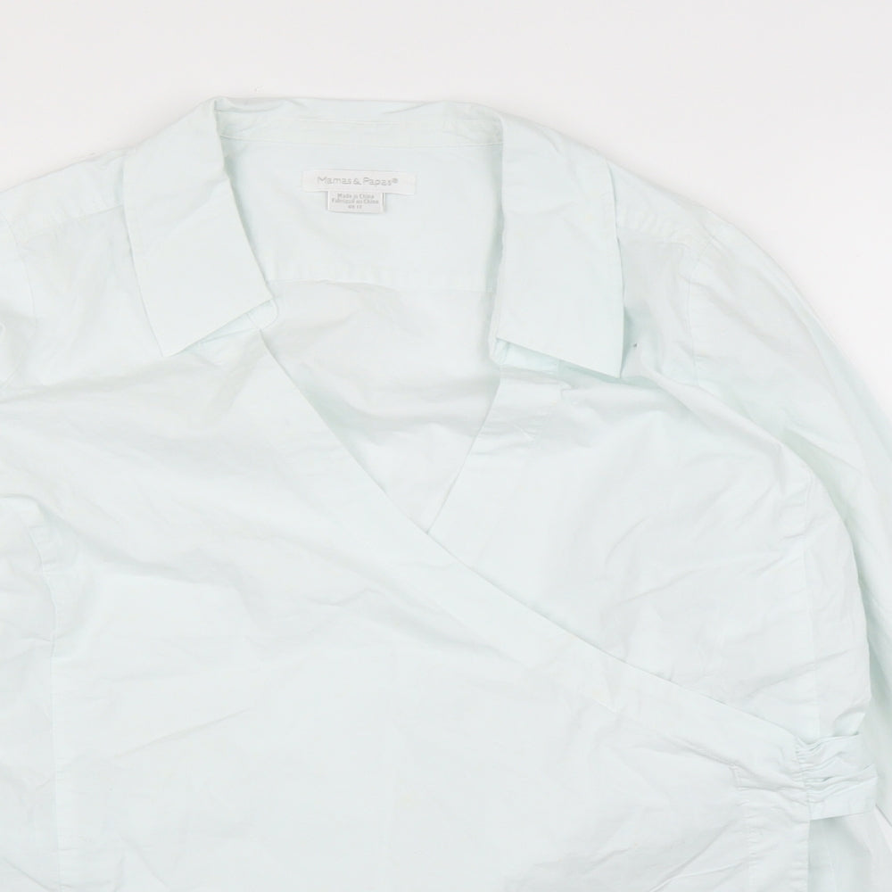 Womens UK Size 12 mamas & papas Green Wrap Blouse