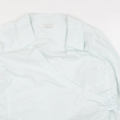 Womens UK Size 12 mamas & papas Green Wrap Blouse