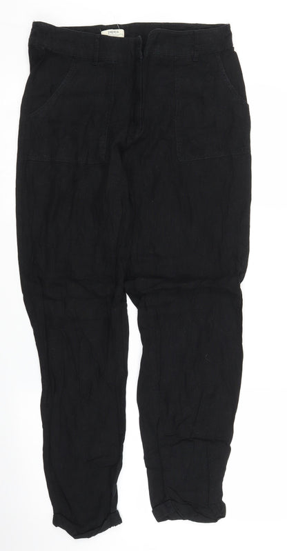 Womens UK Size 12 Papaya Regular Fit  Black Trousers