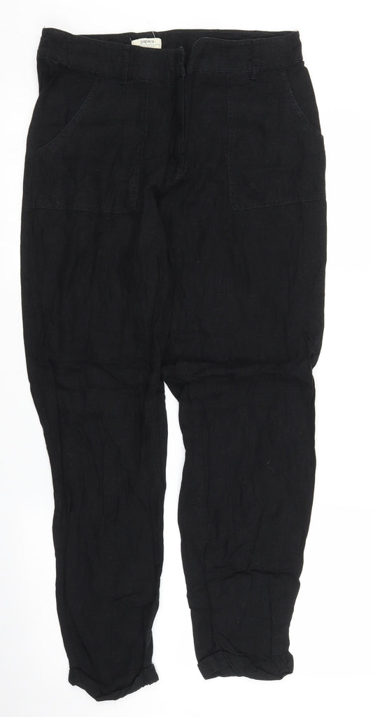 Womens UK Size 12 Papaya Regular Fit  Black Trousers