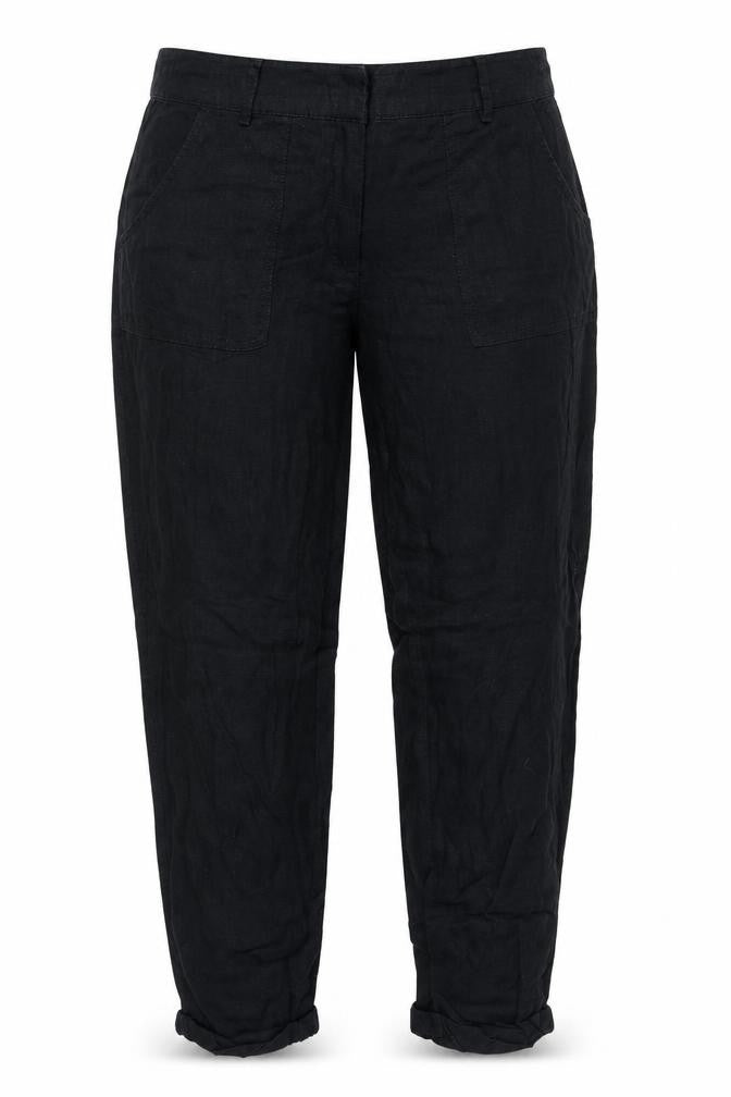 Womens UK Size 12 Papaya Regular Fit  Black Trousers