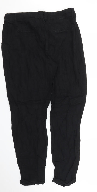 Womens UK Size 12 Papaya Regular Fit  Black Trousers