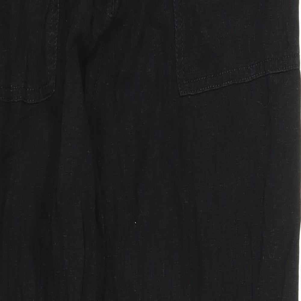 Womens UK Size 12 Papaya Regular Fit  Black Trousers