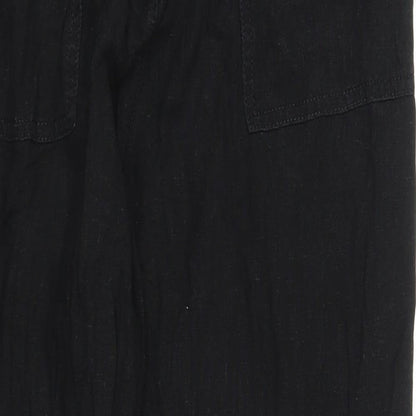 Womens UK Size 12 Papaya Regular Fit  Black Trousers