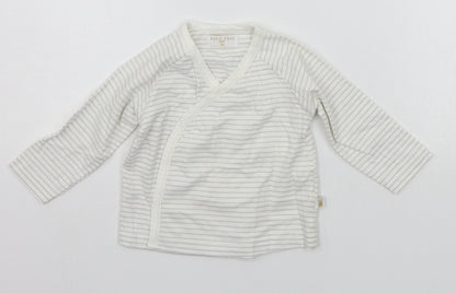 Rosie Pope Baby Beige Striped  Basic T-Shirt Size 6-9 Months