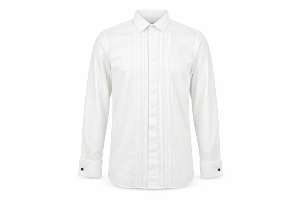 Mens UK Size 16 Burton White  Button-Up Long Sleeve Casual Shirt