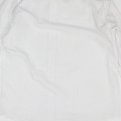 Mens UK Size 16 Burton White  Button-Up Long Sleeve Casual Shirt