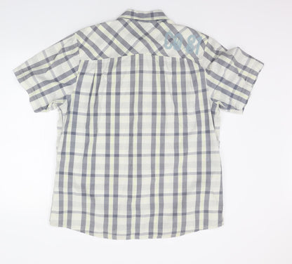 Mens UK Size XL Company 81 Beige  Button-Up Short Sleeve Casual Shirt