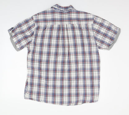 Urban Sprirt Mens Blue Check   Button-Up Size XL