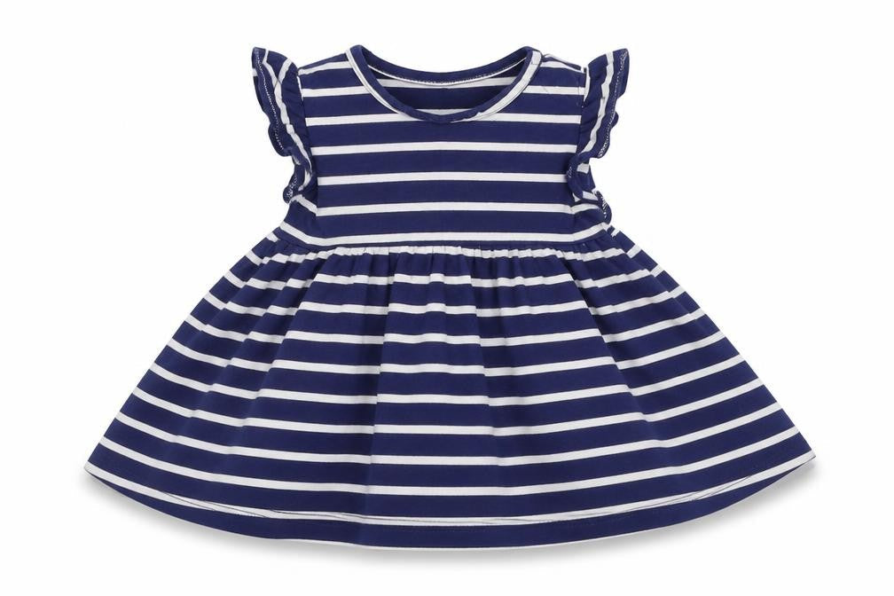 Marks and Spencer Baby Blue Striped  A-Line  Size 3-6 Months